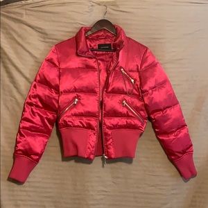 Women’s electric pink bomber jacket 💖
